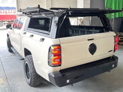 Kунг на кузов Great Wall Poer KingKong 2 стекла алюминиевый - фото 1